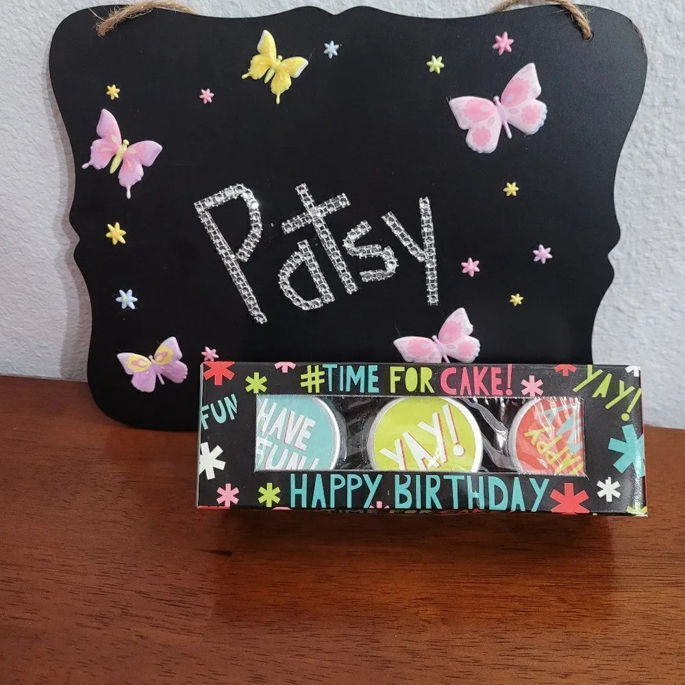 HAPPY BIRTHDAY Filled Glass Candles/Bougies